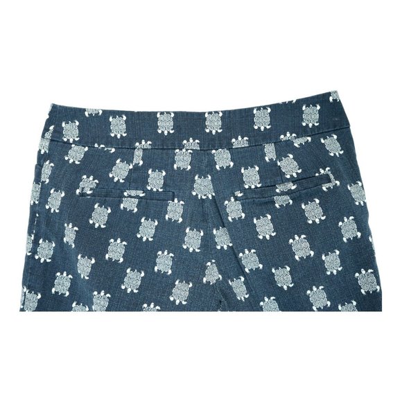 Ann Taylor Loft Shorts Size 00 Women's Navy Blue Turtle Pattern Stretchy (AAV) - Picture 2 of 5